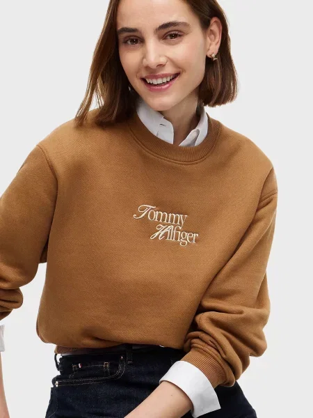 Світшот Tommy Hilfiger коричневий