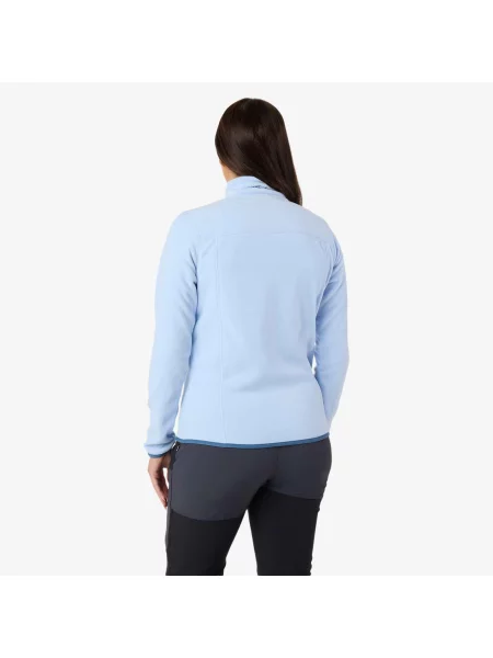 Bluza Polarowa Rozpinana Wędrówki Kobieta Stryn Elastyczny W Cztery Strony niebieska