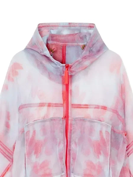 Jakna Giorgio Armani s kapuljačom s printom tie-dye plava
