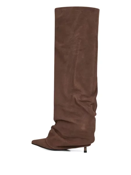 Botine Le Silla din piele drapate maro