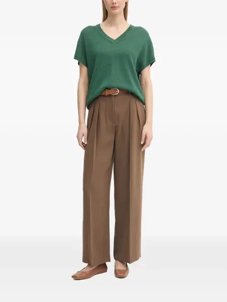 Tricou Marc Aurel tricotate cu decolteu în V verde