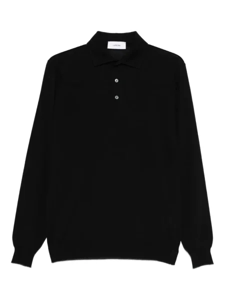 Lung tricou polo Lardini negru