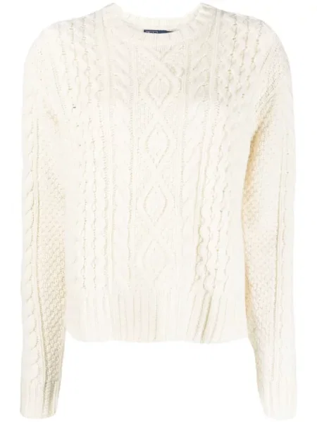 Palton Polo Ralph Lauren din piele de căprioară cu model argyle alb