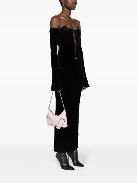 Iš natūralios odos odinė rankinė Givenchy rožinė