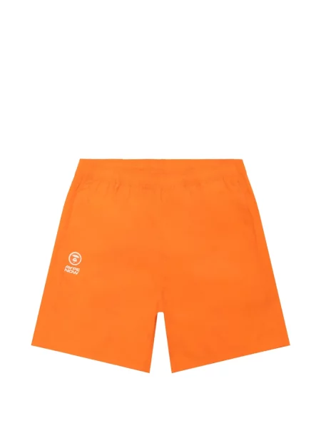 Pantaloni scurți Aape By A Bathing Ape cu imagine cu cordon portocaliu