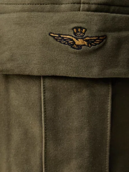 Aeronautica Militare melegítő szett férfi elasztánnal zöld