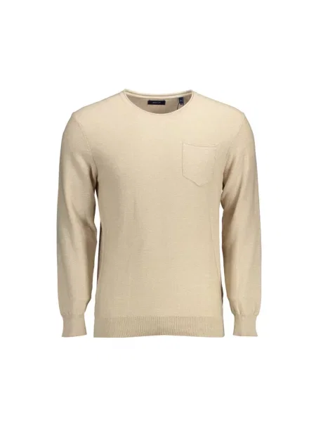 Dzianinowy sweter Gant elegancki beżowy