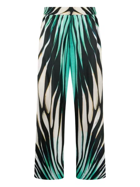 Pantaloni Roberto Cavalli cu imagine cu imprimeu animal print alb