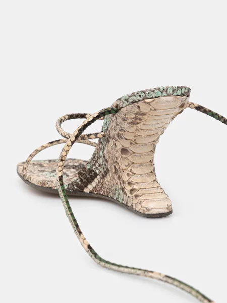 Кожаные босоножки Rick Owens Lilies на танкетке