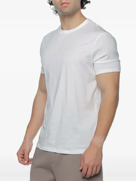 Tricou Armani Exchange cu broderie alb