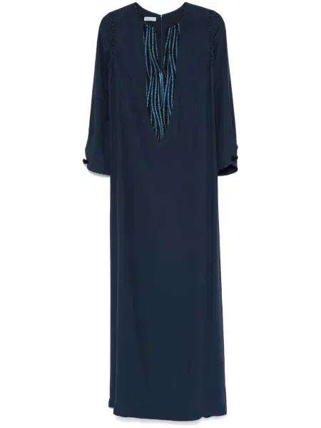 Rochie midi Baruni până la genunchi de costum albastru