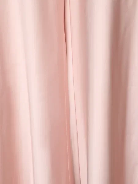 Pantaloni palazzo Norma Kamali din satin roz
