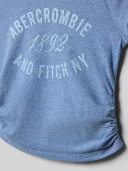 Damski t-shirt o kroju regular fit z marszczeniami Abercrombie&fitch