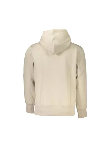 Bluza z kapturem Calvin Klein z kapturem polarowa beżowa