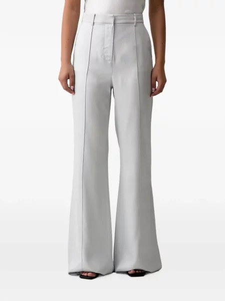 Pantaloni Trussardi cu talie înaltă albastru