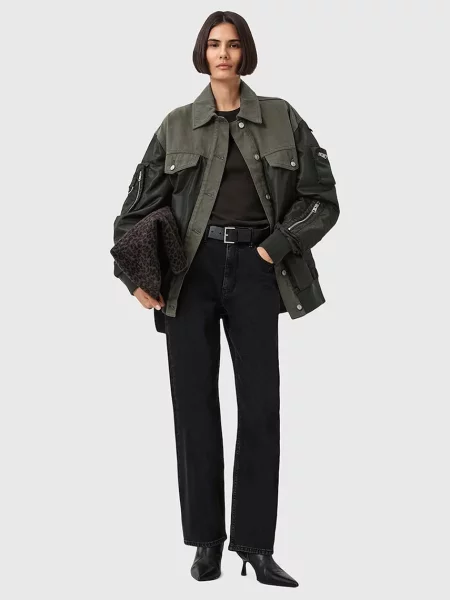 Демисезонная куртка Allsaints зеленая