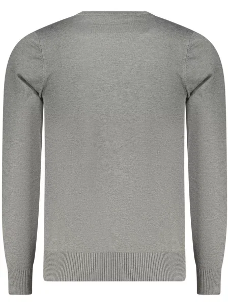 Pulover Rifle cu broderie gri