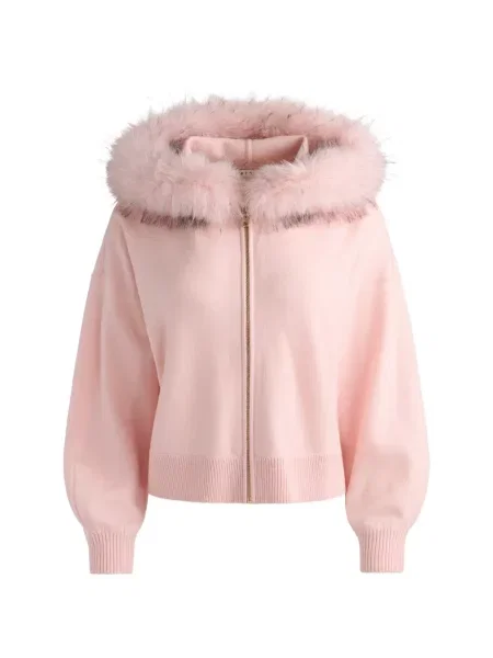 Garnitură de blană hanorac cu glugă Alice + Olivia cu blană roz
