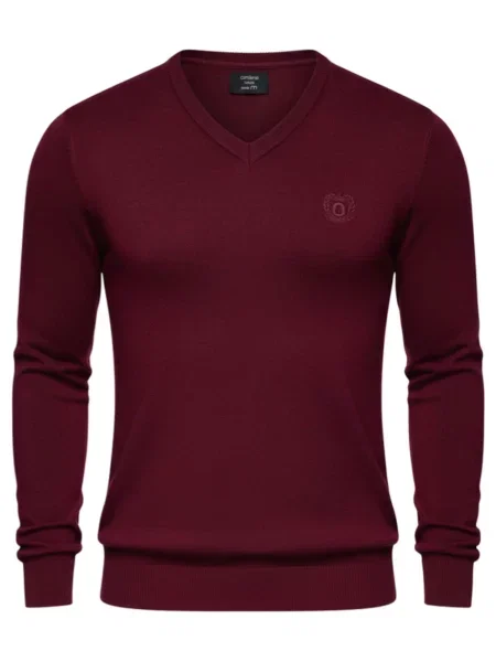 Ombre Pulover bordeaux roșu