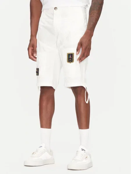 Aeronautica Militare Šortky z materiálu bílá