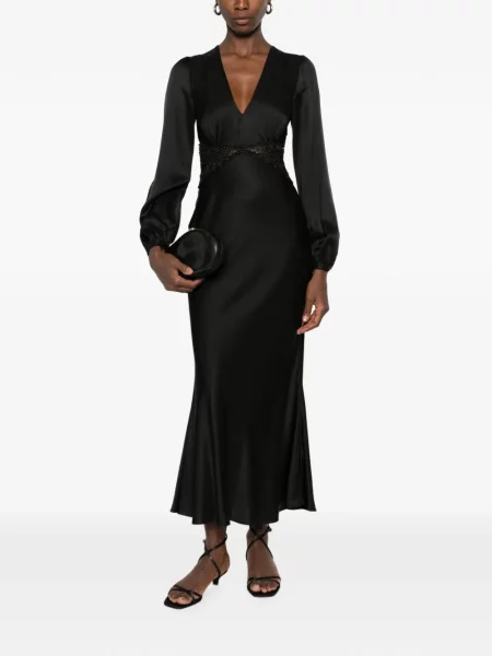 Rochie maxi Twinset din dantelă negru