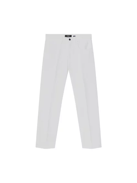 Jeansy straight leg Fendi białe