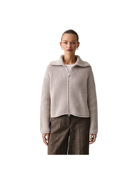 Marc O'Polo sweter rozpinany beżowy