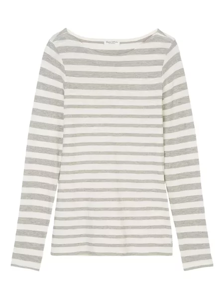 Tricou Marc O'polo cu dungi lung gri