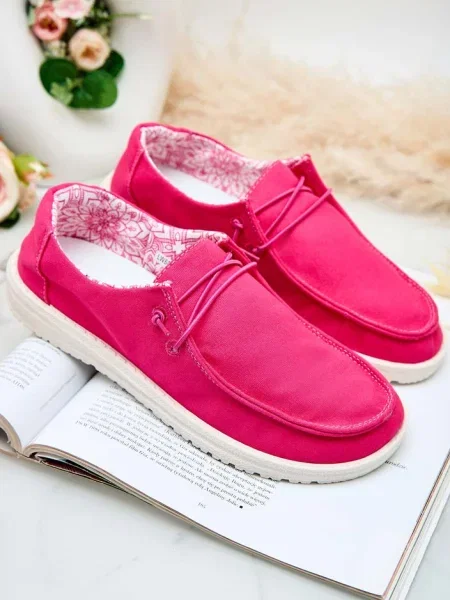 Мокасини Resti с връзки с дантела бяло