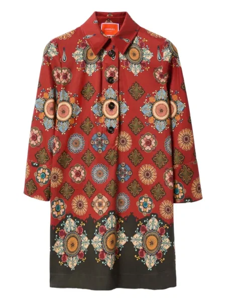 Mała sukienka mini La Doublej z nadrukiem garniturowa czerwona