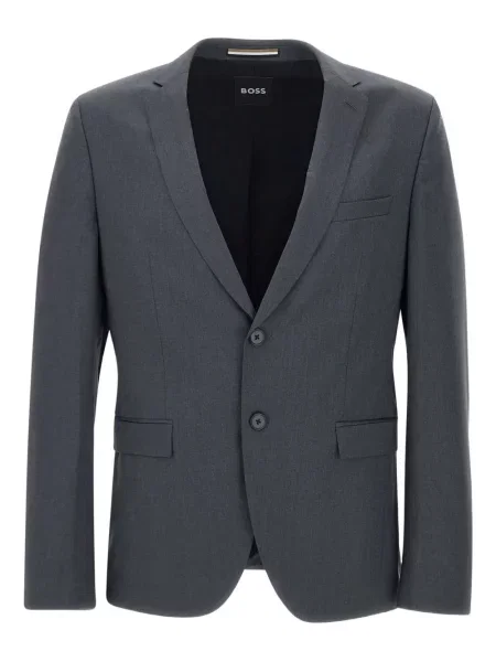 Sacou Boss de lână cu rever gri