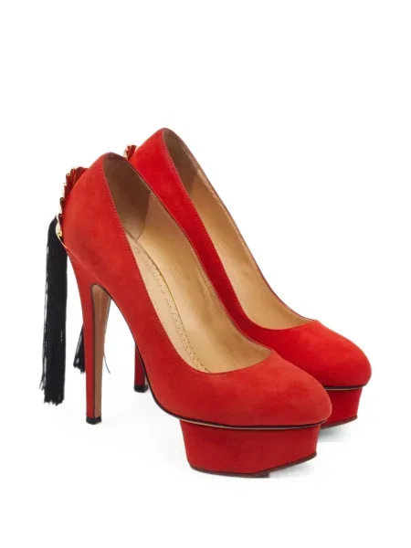 Pantofi cu toc Charlotte Olympia cu platformă roșu