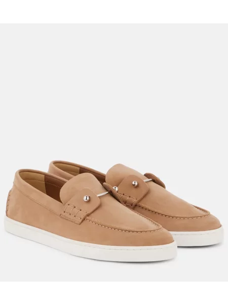 Pantofi loafer Christian Louboutin din piele maro