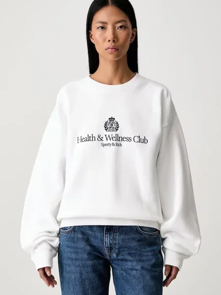 Sporty & Rich H&W Crest кофта білий