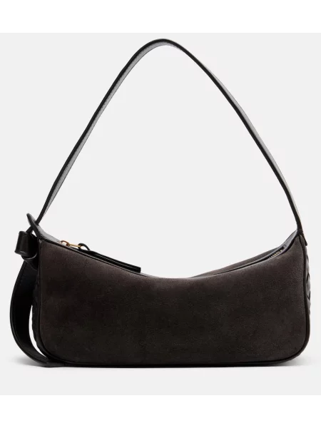 Geantă Bottega Veneta din piele de căprioară maro
