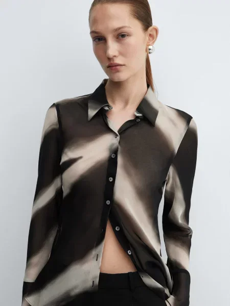 Блуза MANGO Allegra чорний