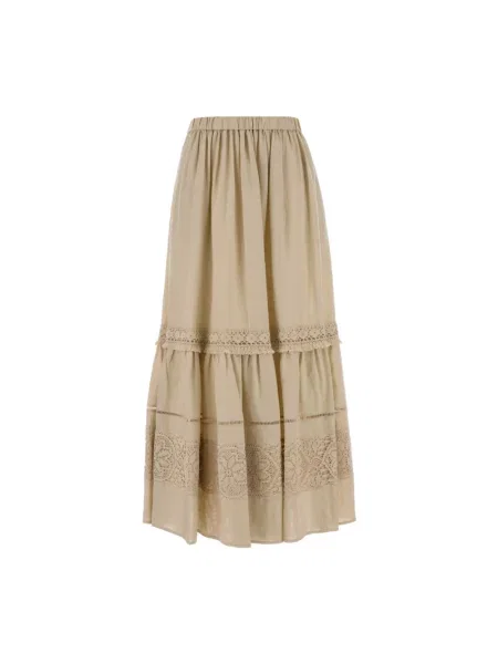Spódnica maxi Weekend Max Mara beżowa