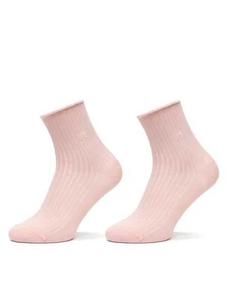 Чорапи Calvin Klein 2 чифта розово