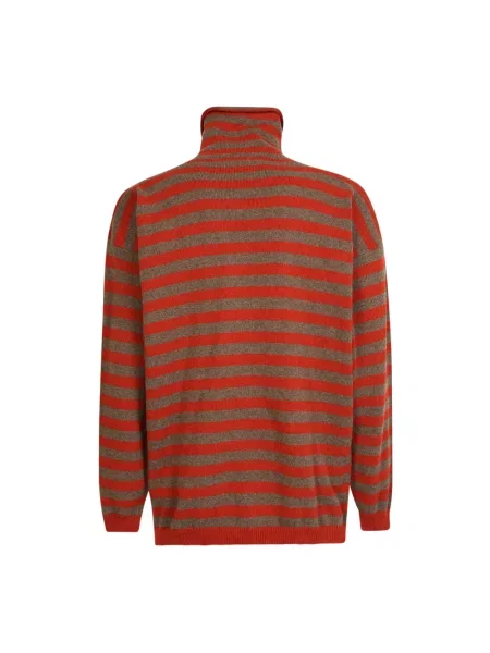 Sweter Lardini z wysokim kołnierzem pomarańczowy