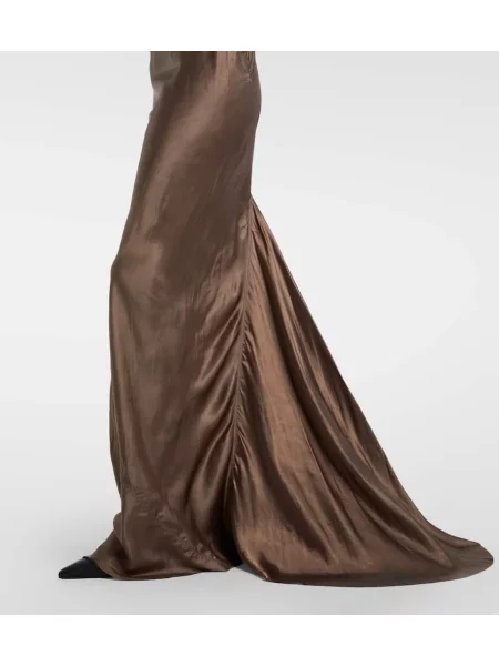 Rochie Rick Owens din satin gri