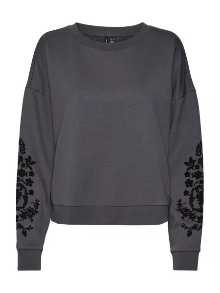 Vero Moda Petite Sweater majica antracit siva crna