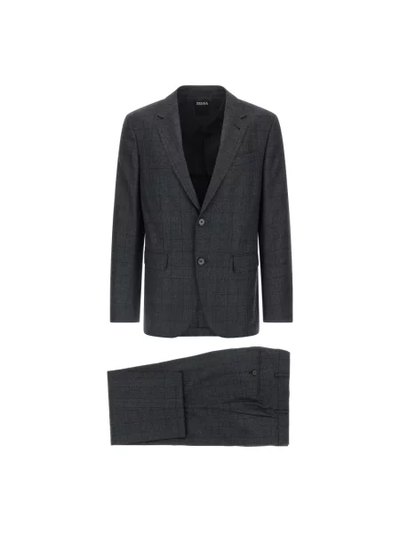 Garnitur Zegna wełniany szary