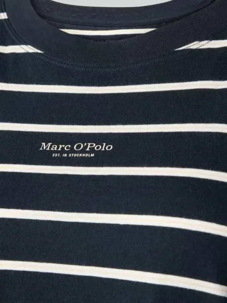 Koszula nocna o kroju regular fit z czystej bawełny Marc O'polo granatowa