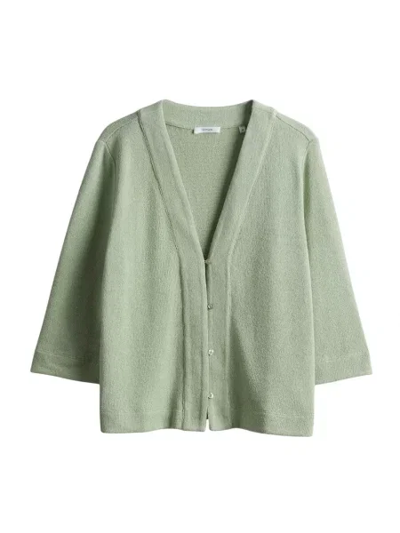 Kardigan Opus z dekoltem w serek zielony