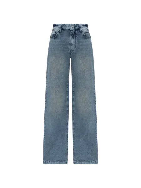 Blugi Emporio Armani cu picior lat albastru