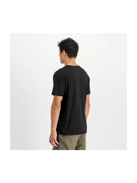 ALPHA INDUSTRIES Tricou / alb negru
