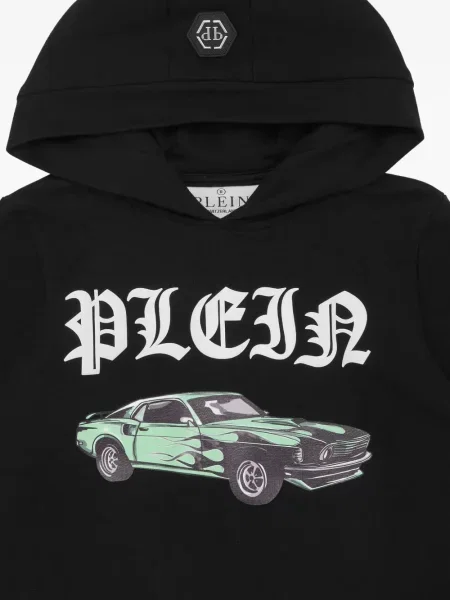 Bluza z kapturem dziecięca Philipp Plein czarna