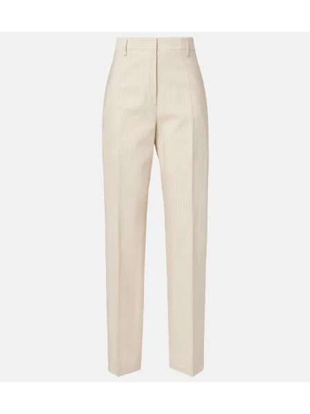 Pantaloni Dries Van Noten cu dungi alb