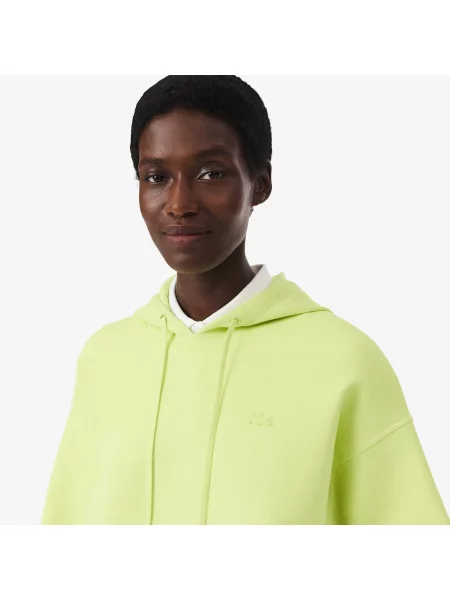 Lacoste Regulowana Bluza Oversize Z Kapturem zielona