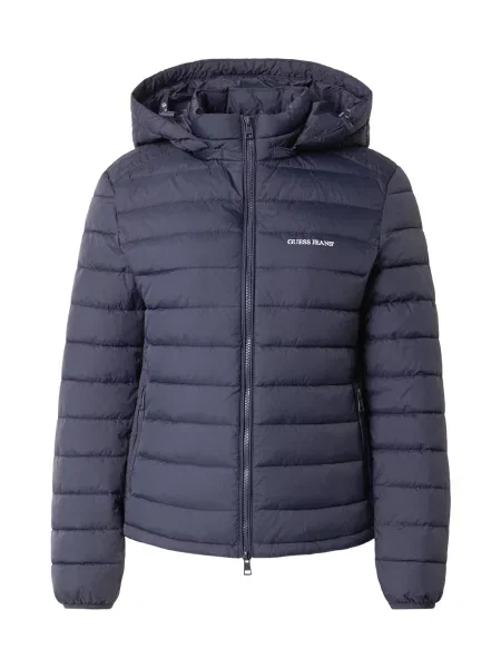 GUESS JEANS Geacă de primăvară-toamnă bleumarin alb